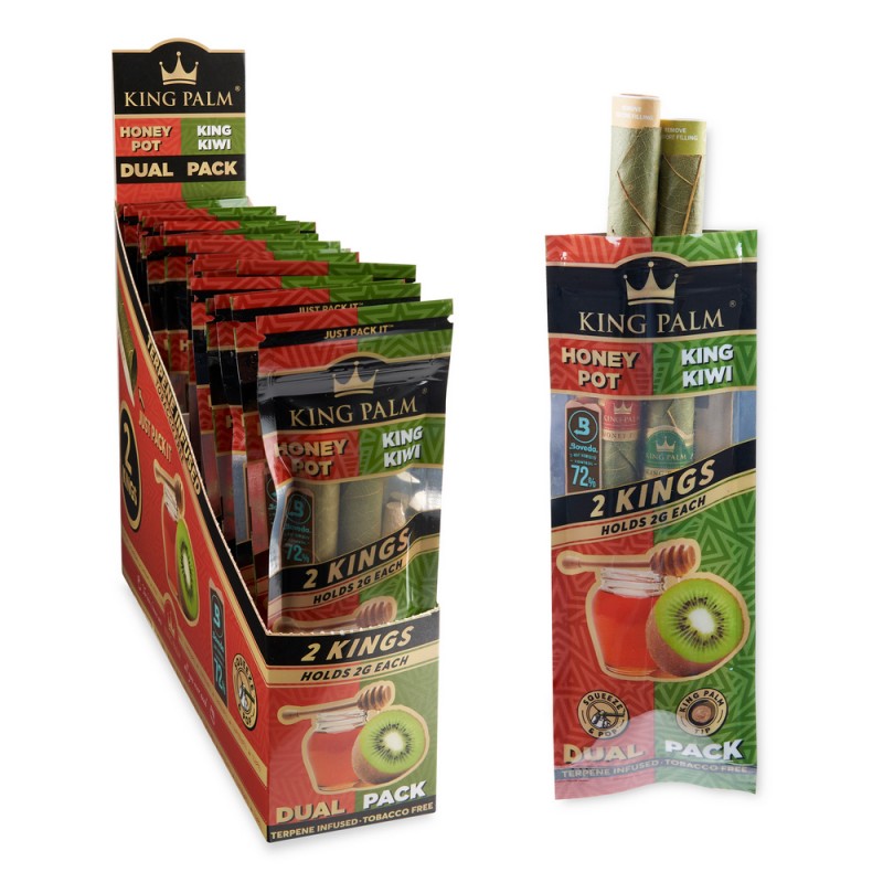 King Palm Dual Pack Flavored King Cones Display 20CT, thc, , dry herb